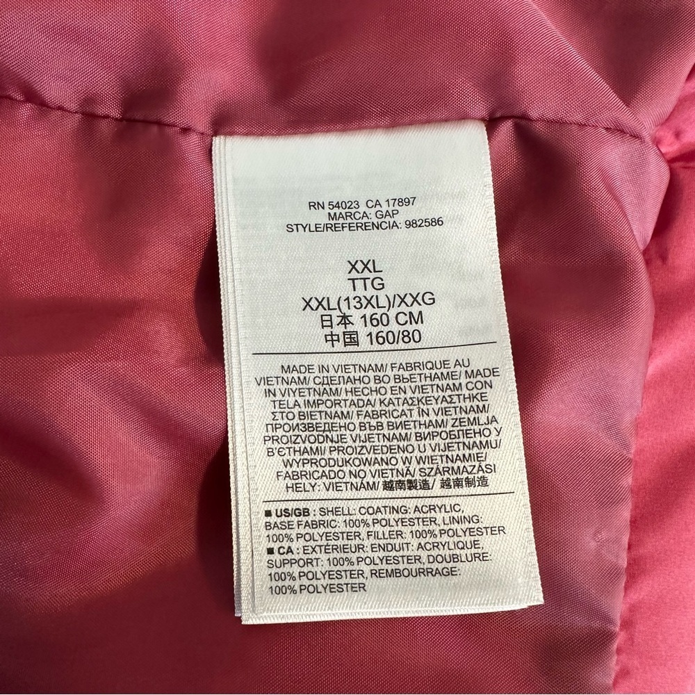 GapKids Red Star Print Puffer Vest XXL (14-16) Warm Winter Layer - Picture 12 of 12